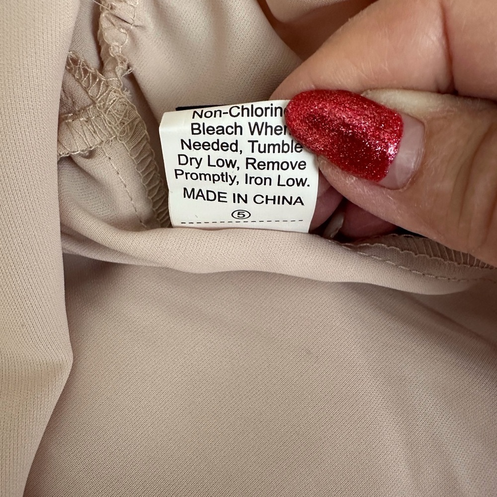 SHEIN Light Beige Long Sleeve Dress - Picture 8 of 11